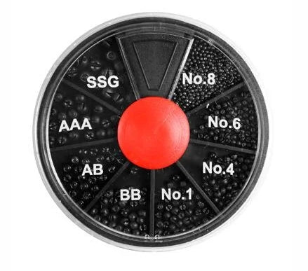 Dinsmores Shot Large 8 Compartment Round SUPER SOFT SSG, AAA, AB, BB, No1, No4, No6, No8 T7 - grimethorpe fishing supplies