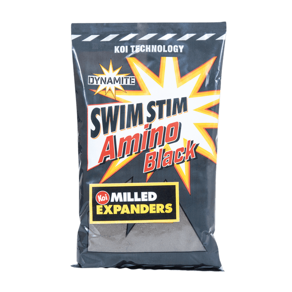 Dynamite Baits Swim Stim Amino Black Milled Expanders Groundbait – Fine Match Mix for Carp, F1 & Feeder Fishing