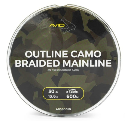 Outline Camo Braided Mainline 30lb/13.6kg - grimethorpe fishing supplies