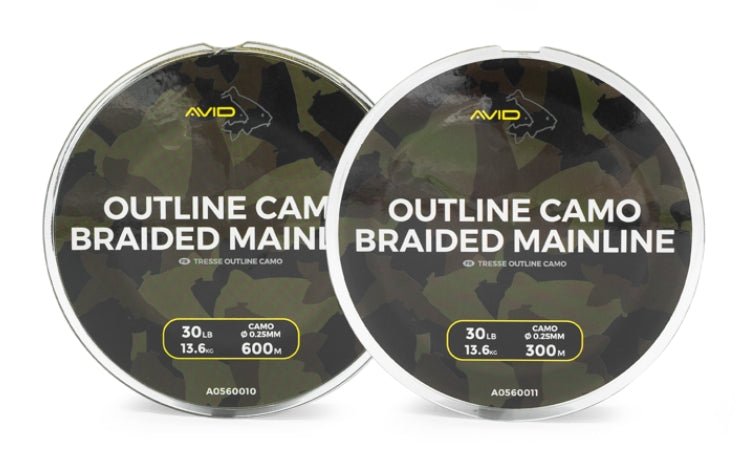 Outline Camo Braided Mainline 30lb/13.6kg - grimethorpe fishing supplies