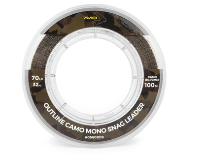 Outline Camo Mono Snag Leader - grimethorpe fishing supplies