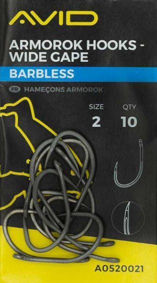 Armorok Hooks - Wide Gape - grimethorpe fishing supplies