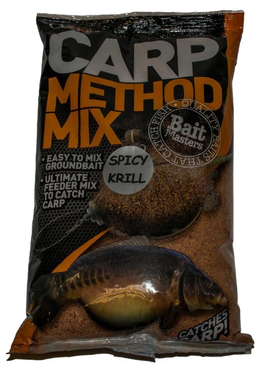 Bait Masters Carp Method Mix: Spicy Krill 2kg - grimethorpe fishing supplies