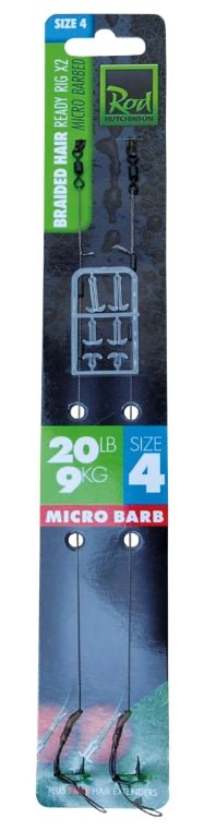 Braided Hair Rigs - 2pcs - grimethorpe fishing supplies