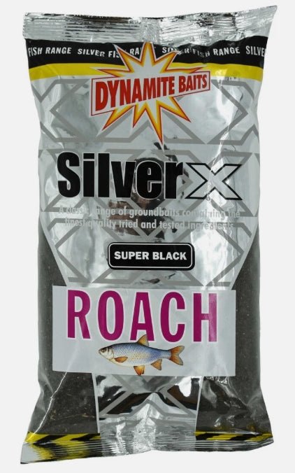 Silver X Roach Super Black Groundbait 900g - grimethorpe fishing supplies