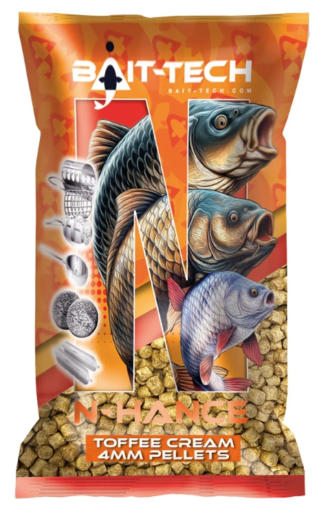 Bait-Tech N-Hance Pellets Toffee Cream 4mm (700g)
