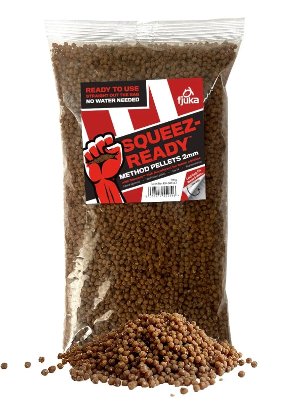 Squeez Ready 2mm Method Pellets – Ready to Use Carp & F1 Feeder Pellets UK