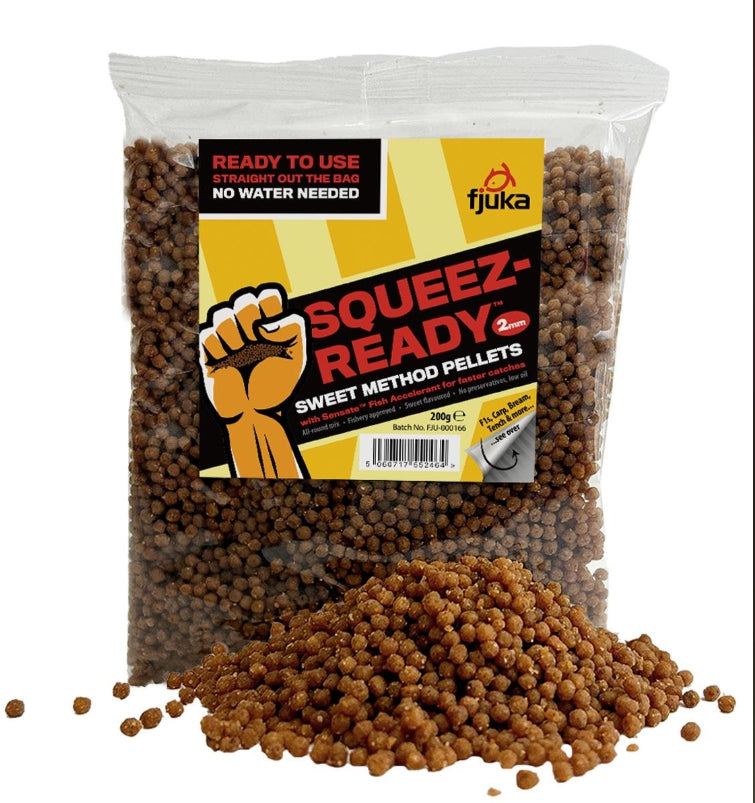 Squeez Ready 2mm Method Pellets – Ready to Use Carp & F1 Feeder Pellets UK